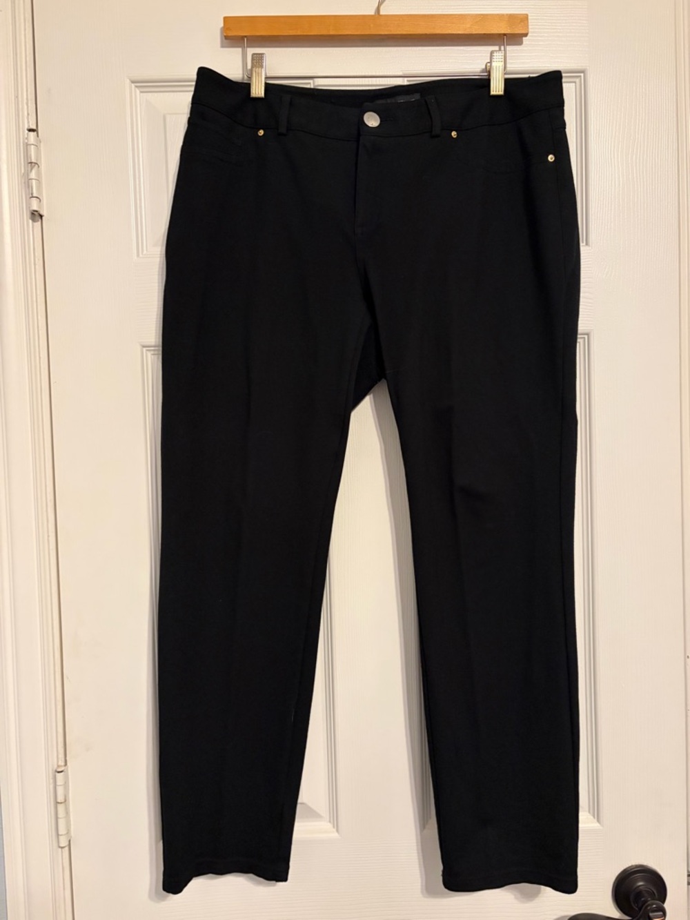 INC International Concepts Black Women's Straight-Leg Pants